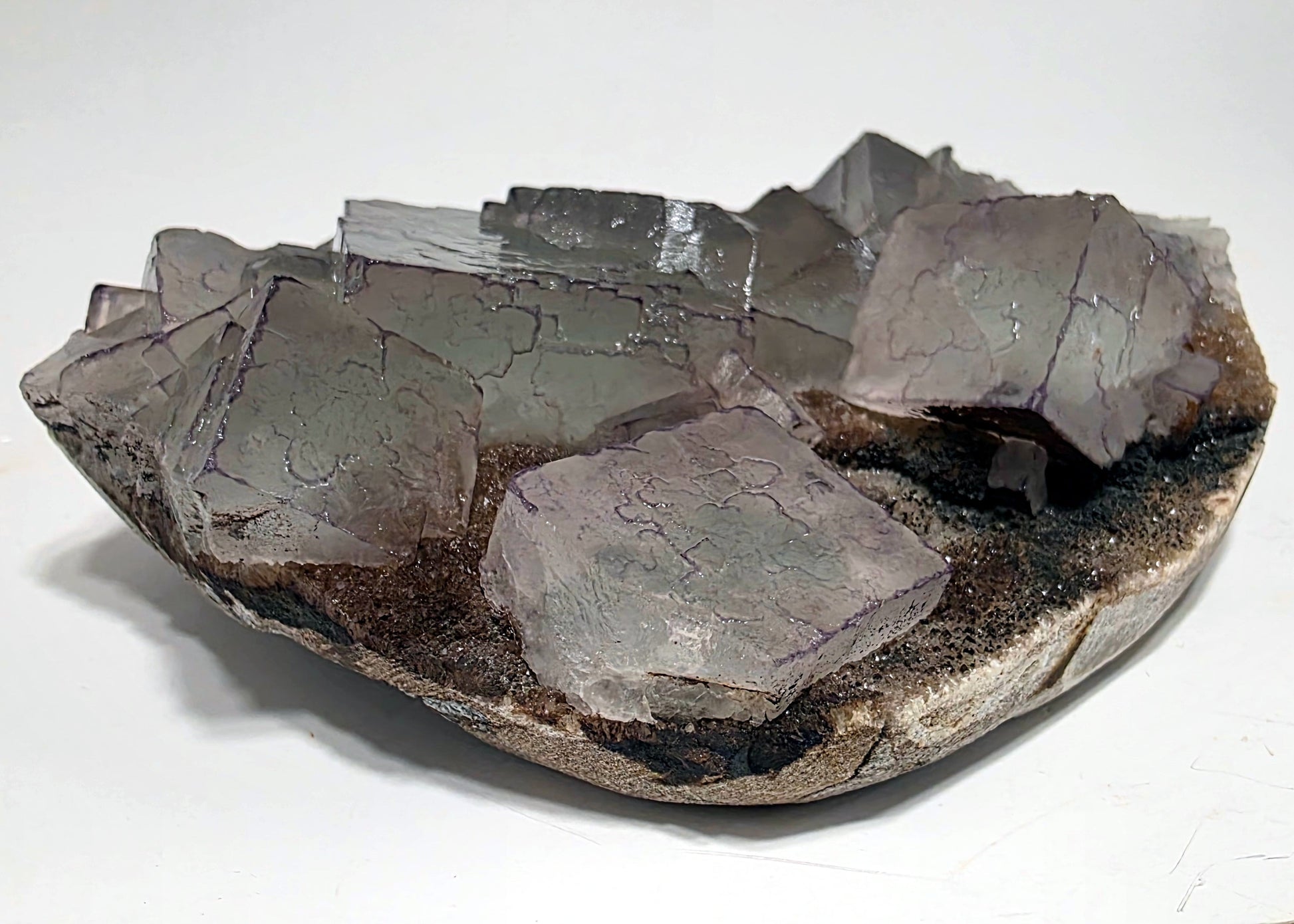 Mineral sample on a white background