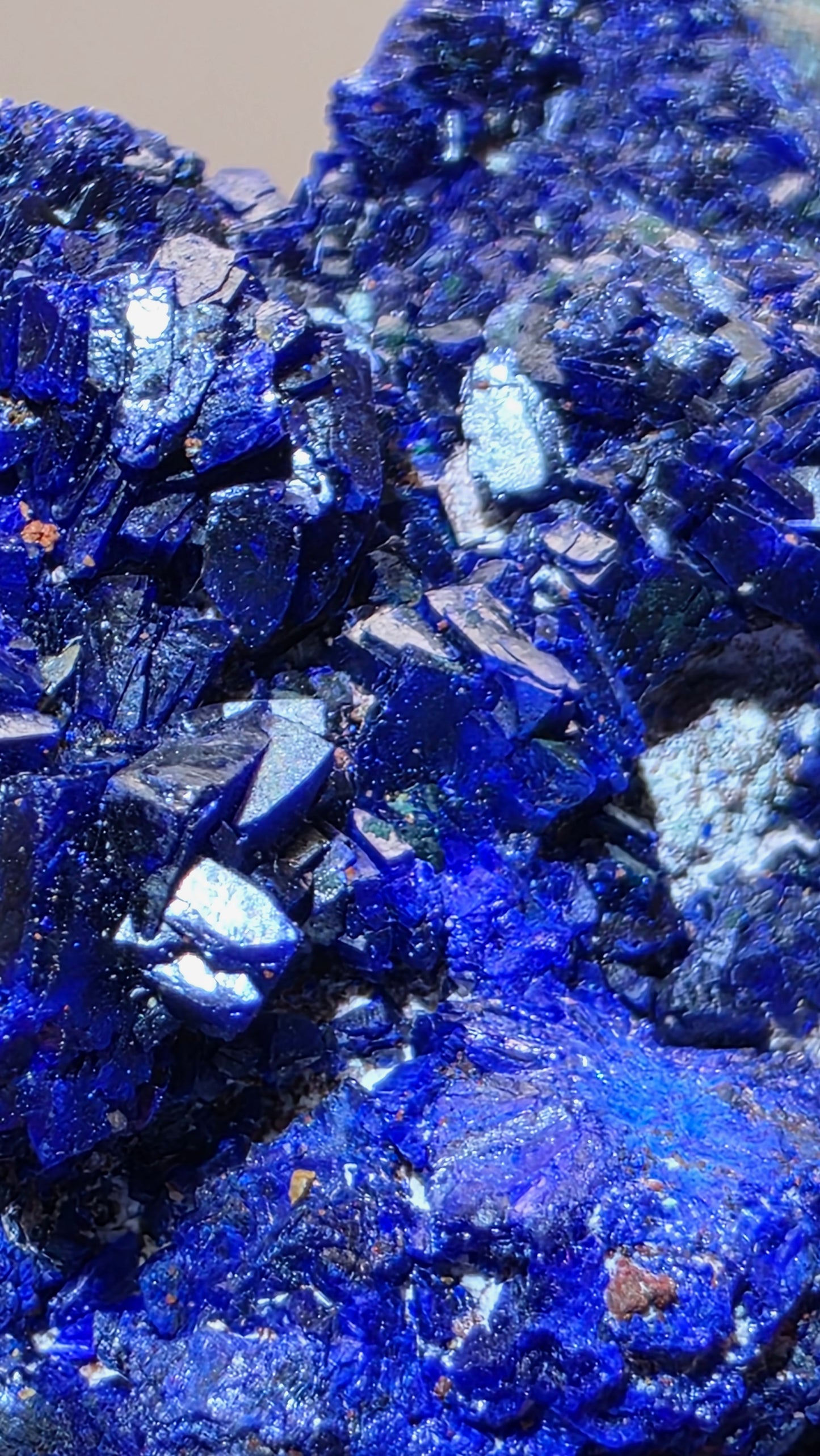 Electric Azurite with Malachite - Anhui, China - Vibrant 100g Cabinet Specimen