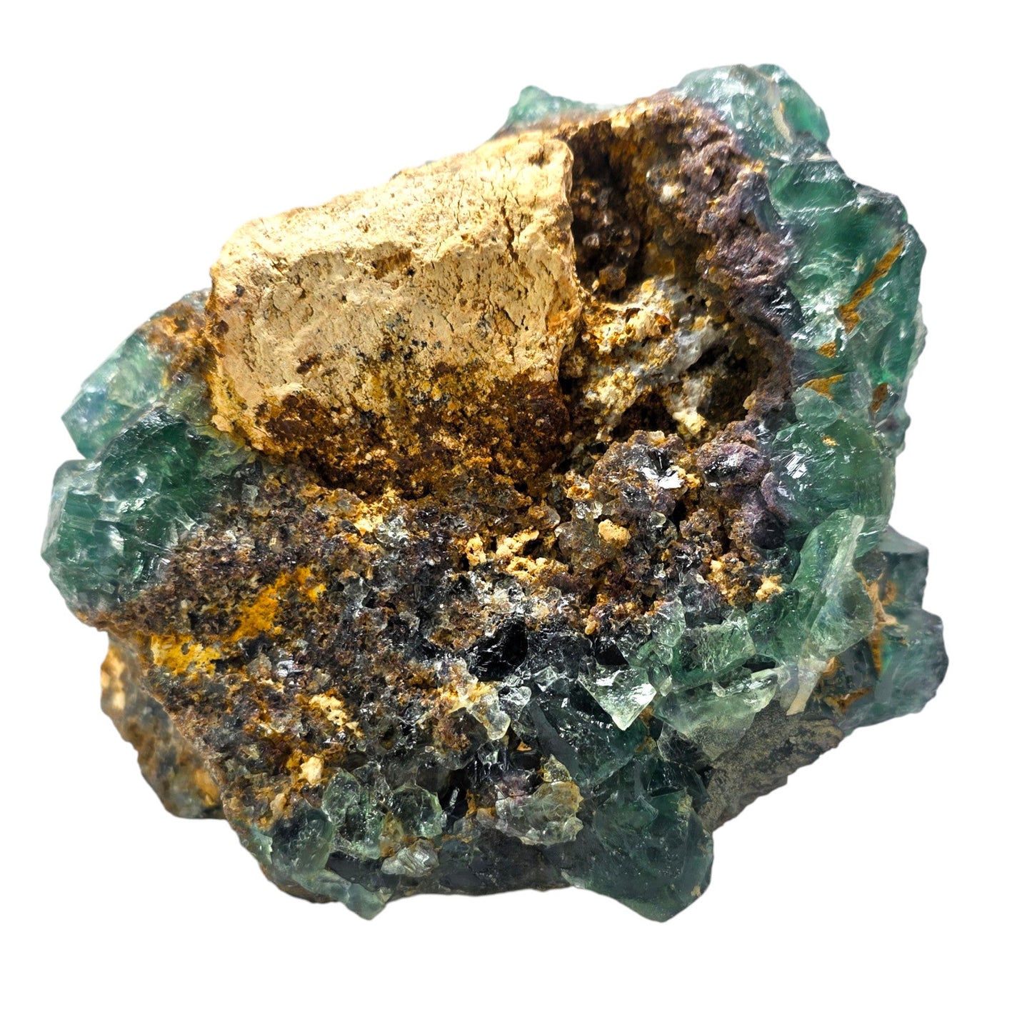 Emerald Green Fluorite Crystal Cluster – Okorusu Mine, Namibia – Large Cabinet Specimen (1.97 kg)