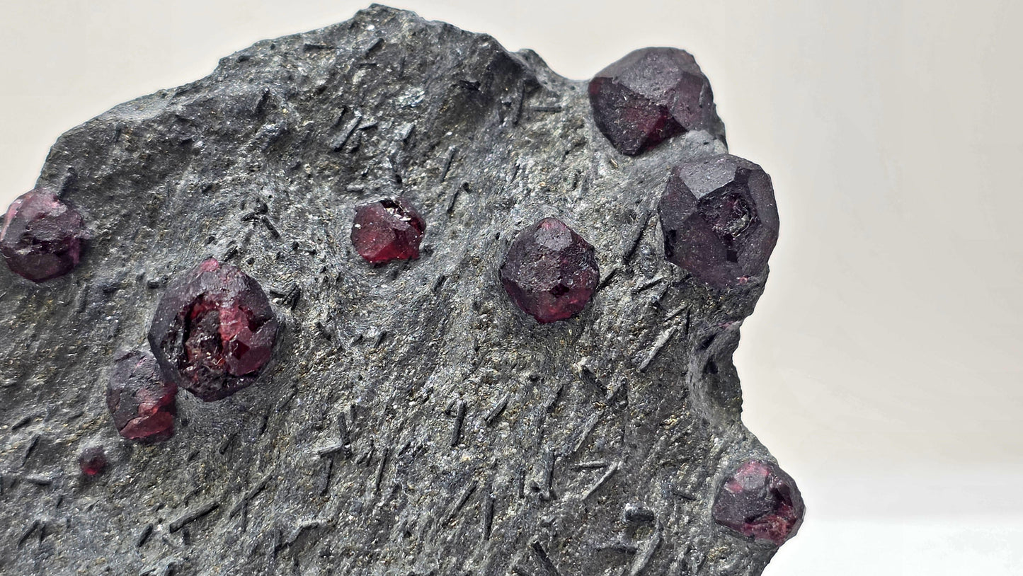 Almandine Garnet on Graphite – Red Embers Mine, Massachusetts