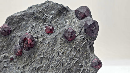 Almandine Garnet on Graphite – Red Embers Mine, Massachusetts