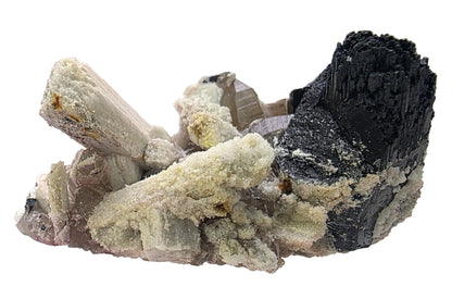 Multi-Color Fluorescent Schorl & Hyalite Association | Erongo, Namibia
