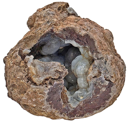 "Christmas" Hyalite Opal Geode | Rare Bi-Color Fluorescence | 594g | Las Trancas, Mexico