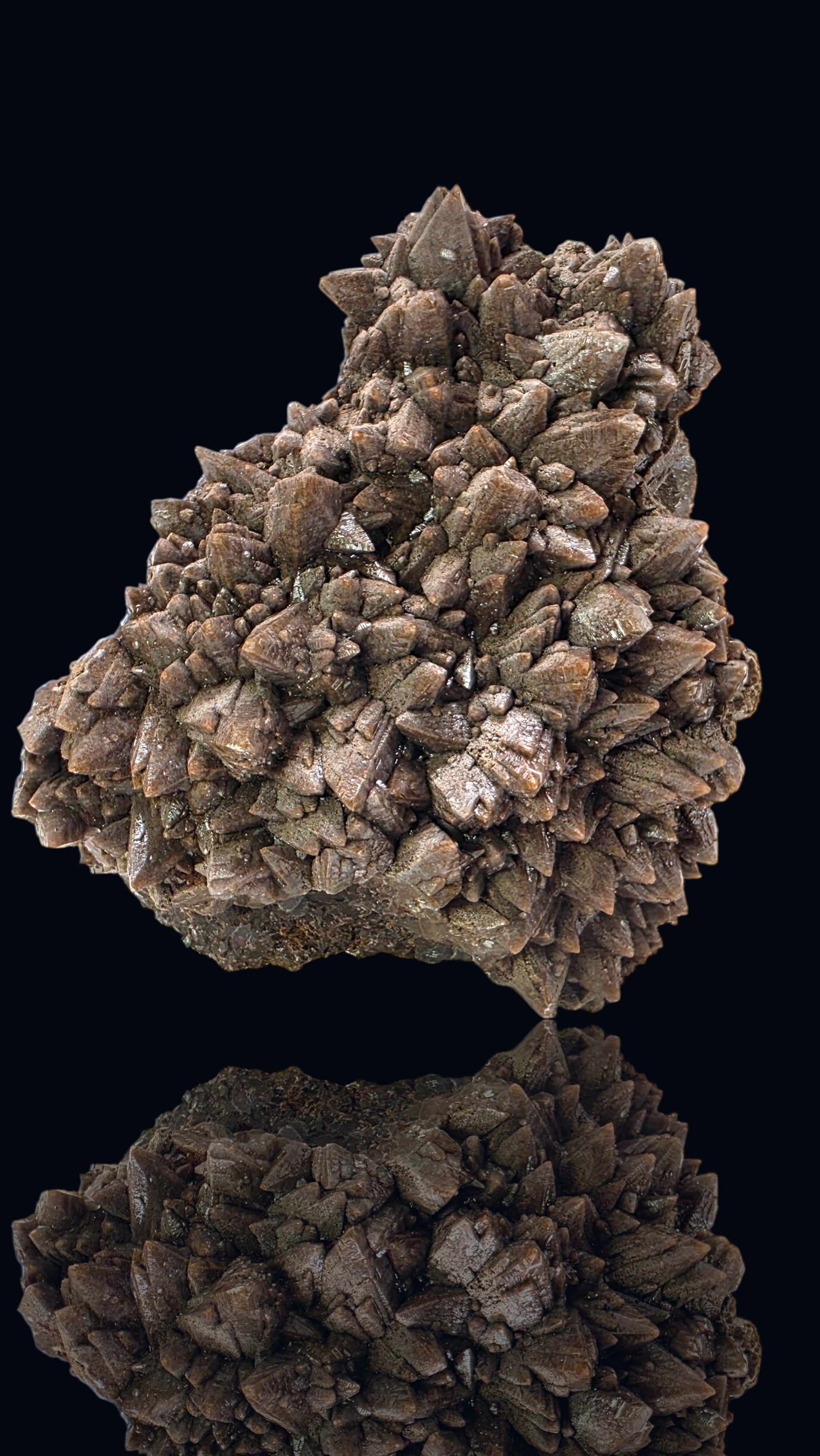 Mineral sample on a black background