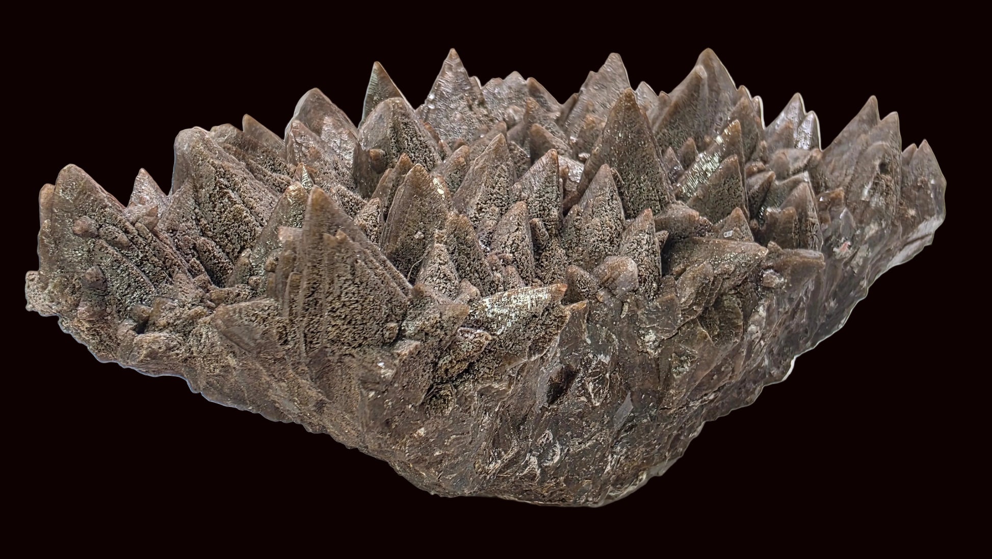 Decorative stone bowl with spiky texture on a white background