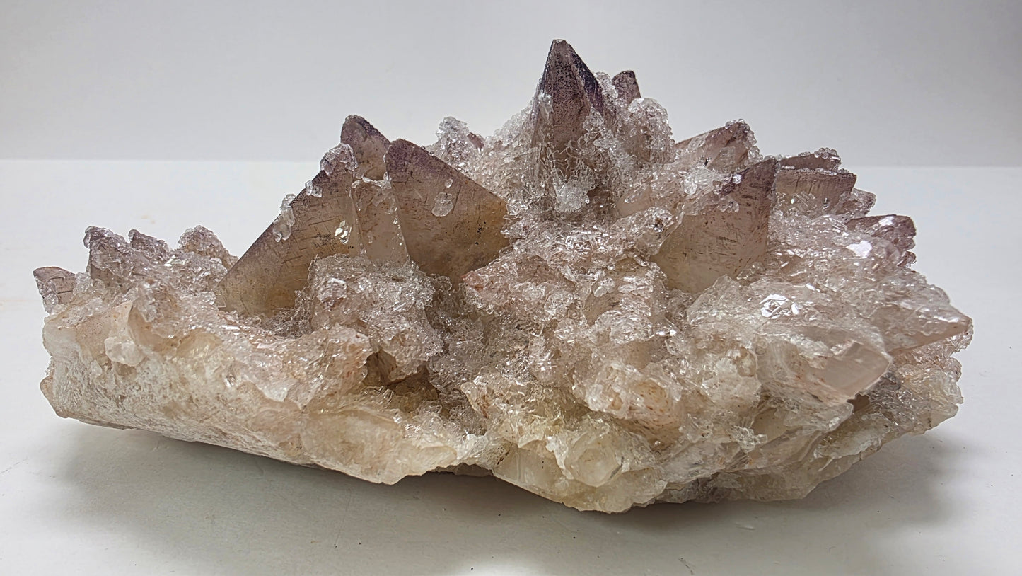 Large "Sugar" Yttrium Fluorite on Dogtooth Calcite | Guizhou, China | 850g