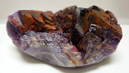 3.8" Red Hematite Included Amethyst Cluster - India (300g)