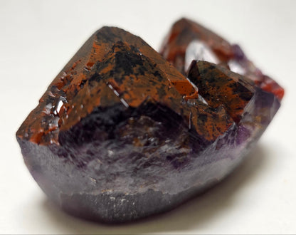 3.8" Red Hematite Included Amethyst Cluster - India (300g)