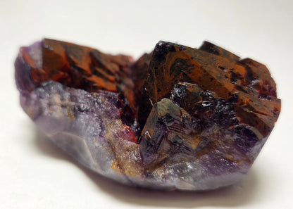 3.8" Red Hematite Included Amethyst Cluster - India (300g)