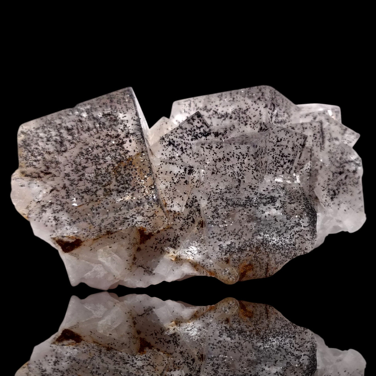 Clear Fluorite w/ Hematite inclusions, Hardin County, IL