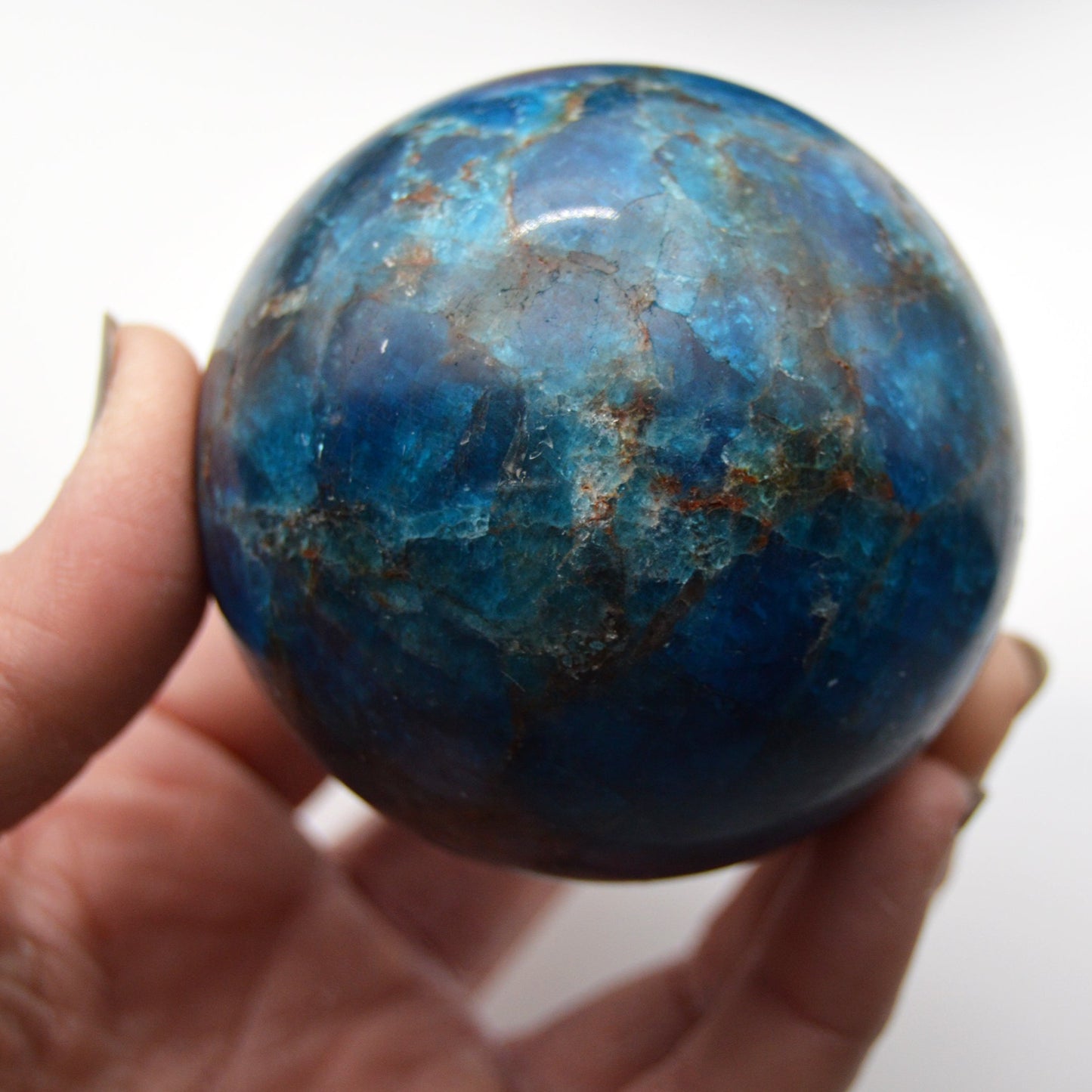 High Quality AAA Grade Large Blue Apatite Spheres