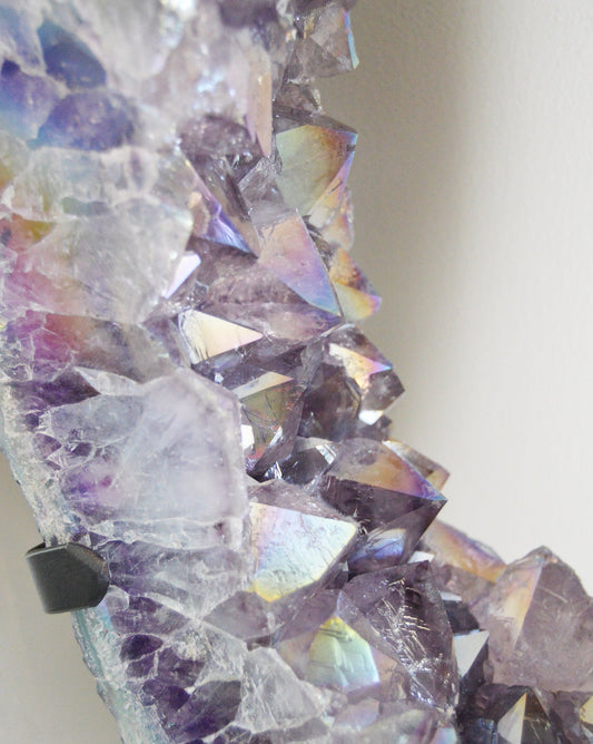 Large Aura Amethyst Portal - 15" Tall Iridescent Geode — Minas Gerais, Brazil (7.65kg)