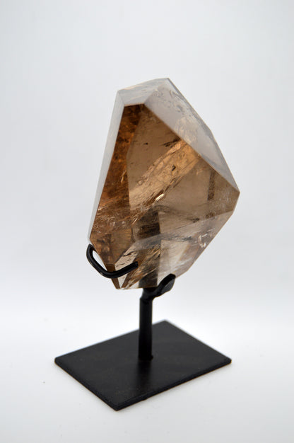 smoky quartz on stand