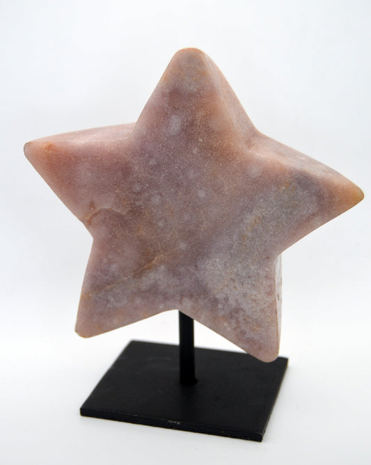 Pink Amethyst star on stand