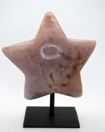 Pink Amethyst star on stand