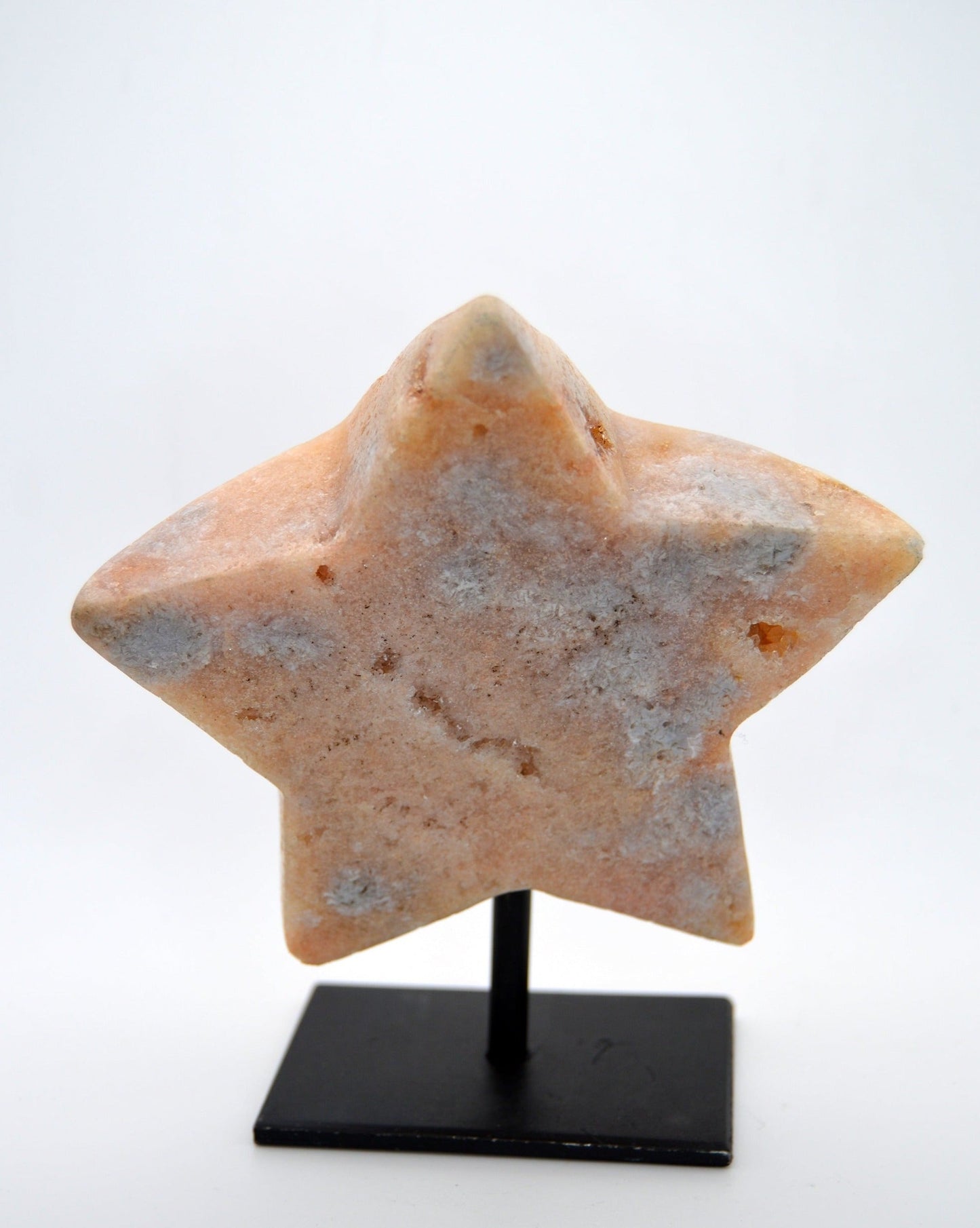 Pink amethyst star on stand