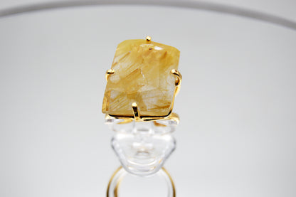 Golden Rutile Adjustable Wire Ring