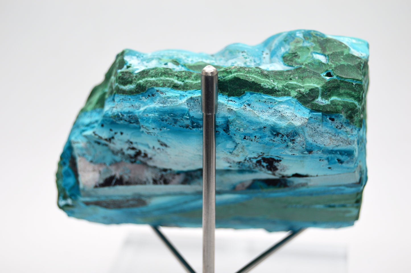 Chrysocolla Malachite Gem Silica Specimen - 1.05kg (2.31lbs), DR Congo