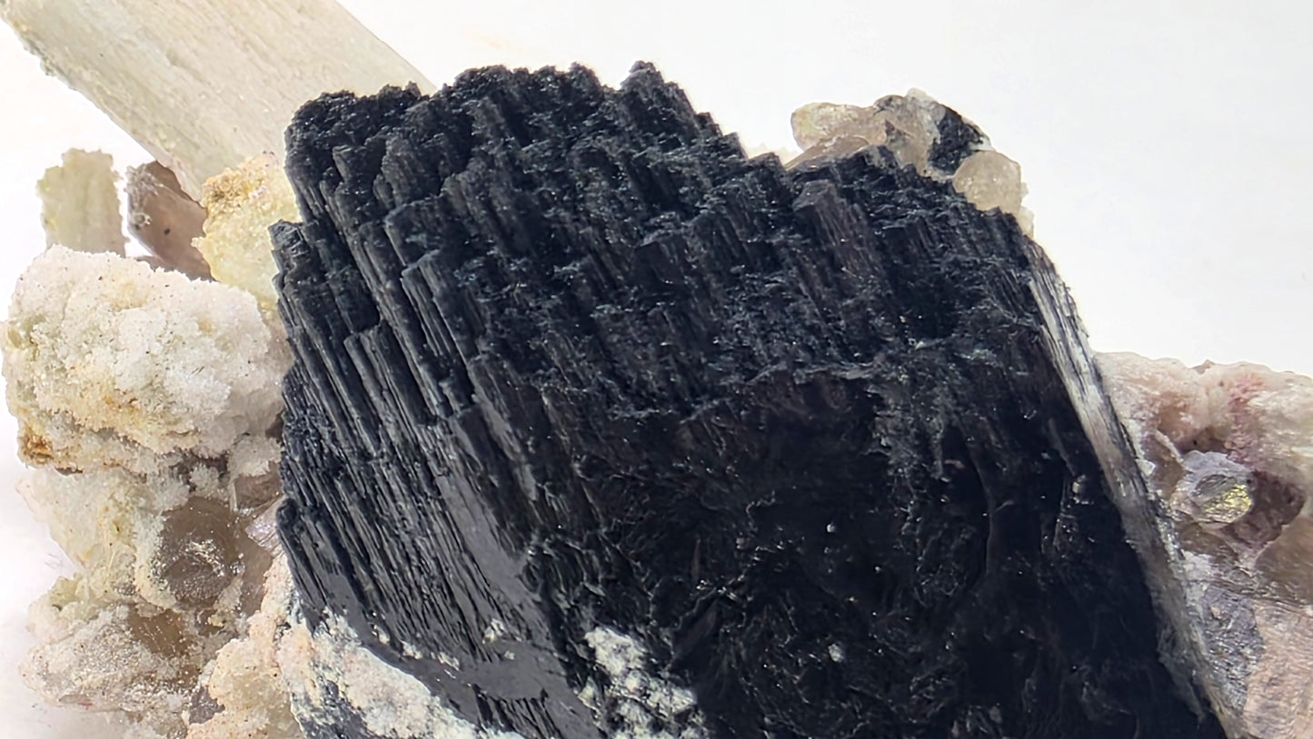 Multi-Color Fluorescent Schorl & Hyalite Association | Erongo, Namibia