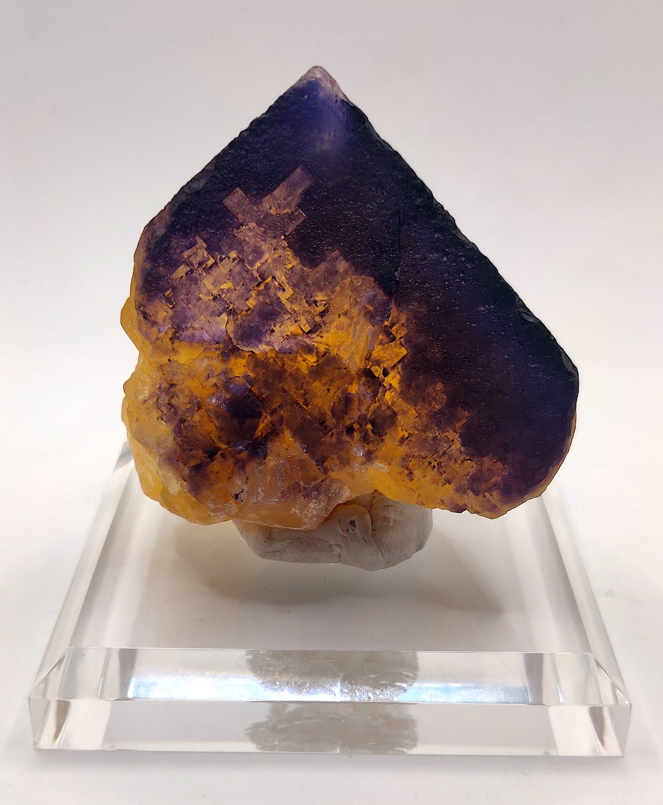 Illinois Fluorite - Deep Color Purple/Yellow Fluorite Crystal Plate, from the buy Cave-in-Rock Mining Sub-District, Hardin Co., Illinois, USA