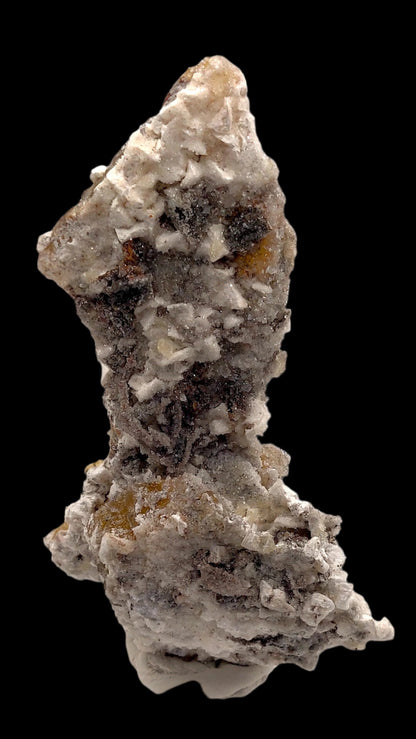 Yellow Fluorite w/ Dolomite and Micro Druze Quartz, Asturias, Spain