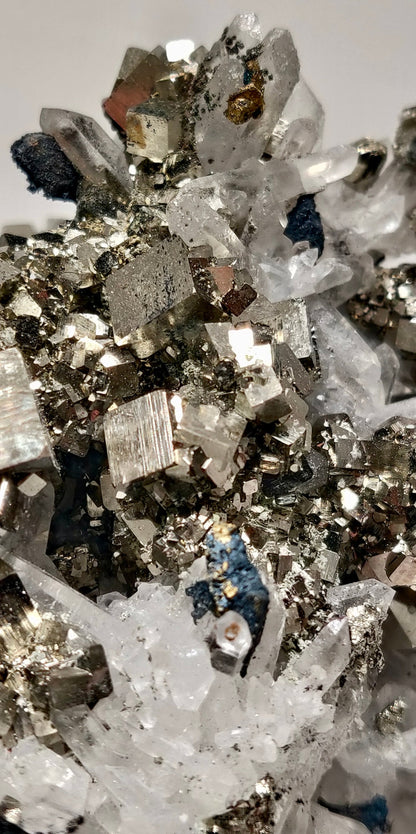 Pyrite with Quartz & Covellite Fengjiashan Mine, Hubei, China