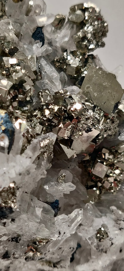 Pyrite with Quartz & Covellite Fengjiashan Mine, Hubei, China