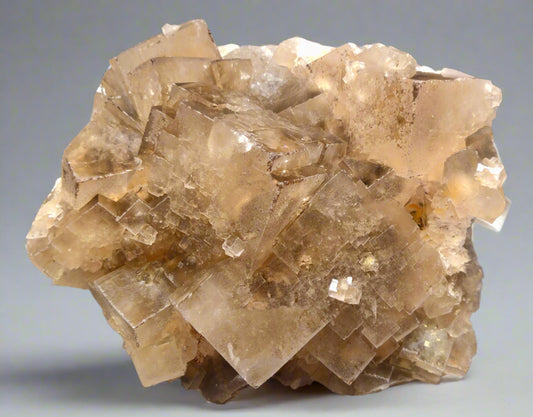 Magnificent Golden-Amber Fluorite Cluster from the Lanying Mine, China