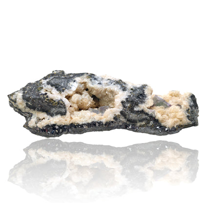 Huanzala Mine Association Cabinet Specimen – Fluorite, Chalcopyrite, Barite & Galena | Peru
