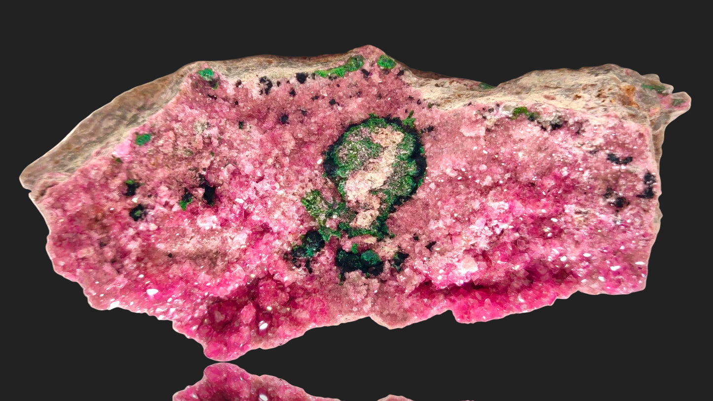 Hot Pink Cobaltoan Dolomite & Malachite — Mashamba West, DR Congo