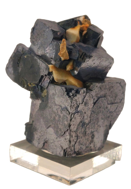 Geode with crystals on a white background