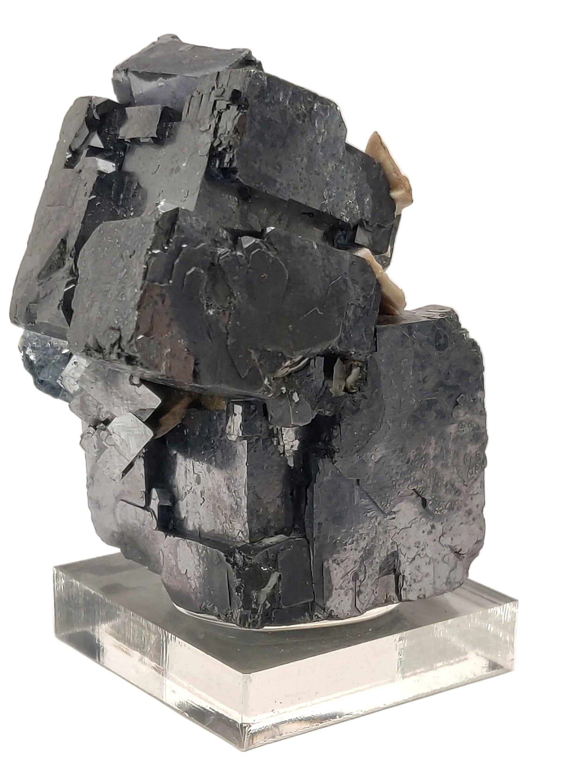 Pile of dark gray rocks on a white background