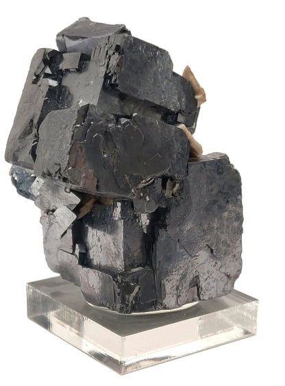 Pile of dark gray rocks on a white background