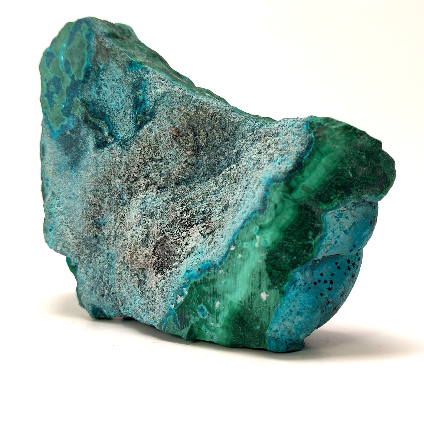 Turquoise stone on a white background