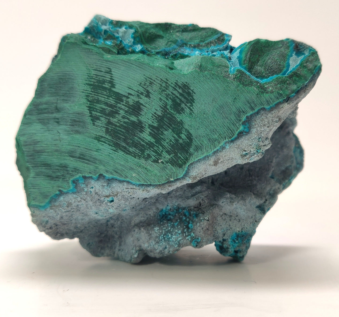 Druzy Chatoyant Malachite & Chrysocolla.  Mashamba Mine, DR Congo (270g)