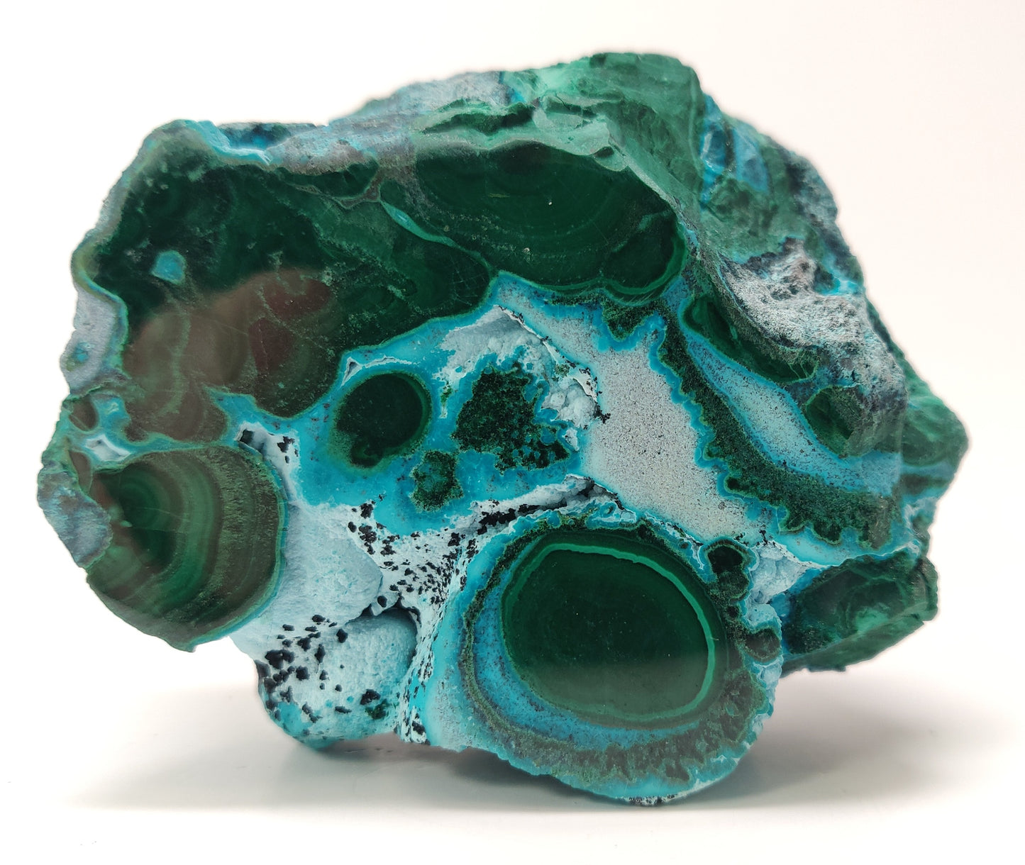 Druzy Chatoyant Malachite & Chrysocolla.  Mashamba Mine, DR Congo (270g)