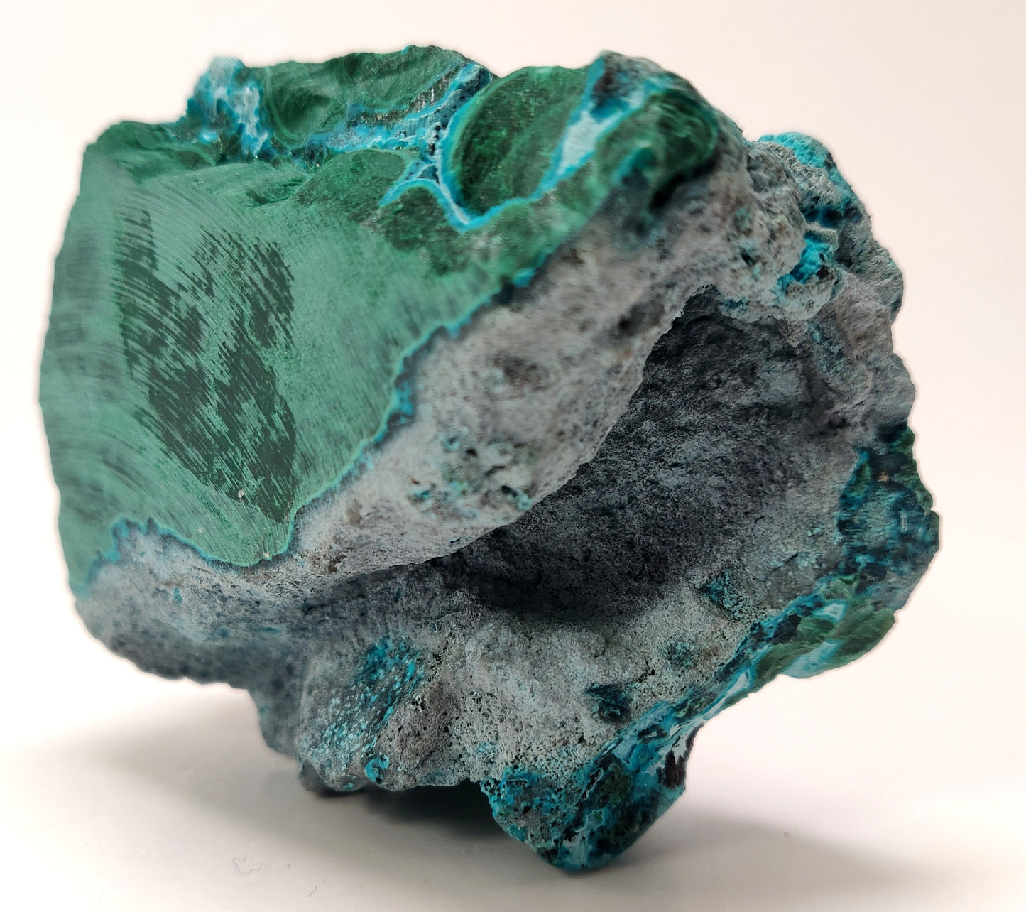 Druzy Chatoyant Malachite & Chrysocolla.  Mashamba Mine, DR Congo (270g)