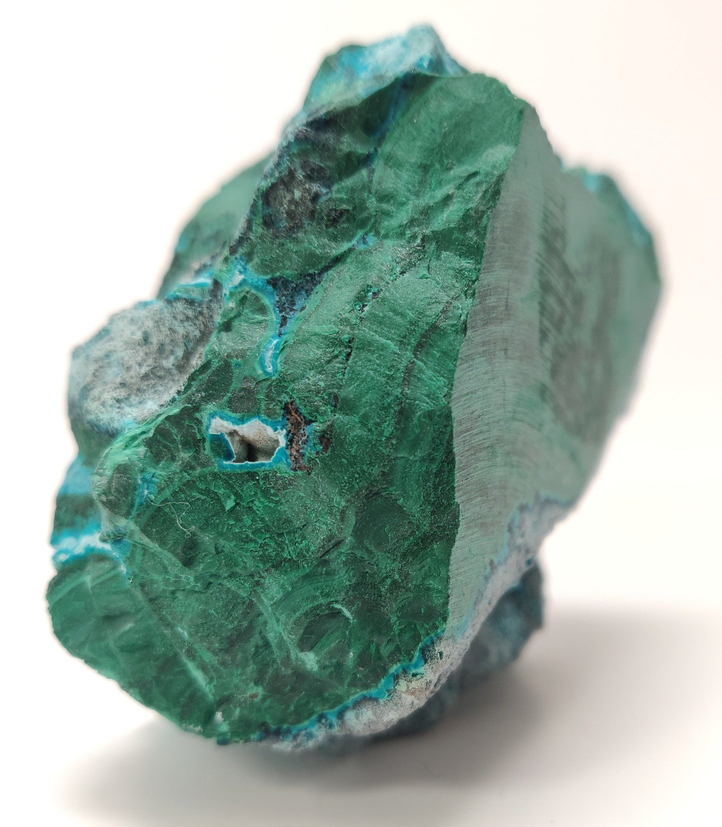 Druzy Chatoyant Malachite & Chrysocolla.  Mashamba Mine, DR Congo (270g)