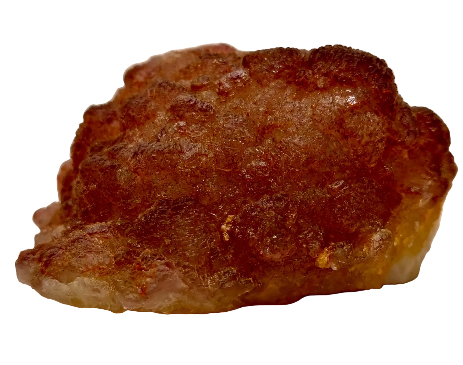 Brown crystal rock on a white background