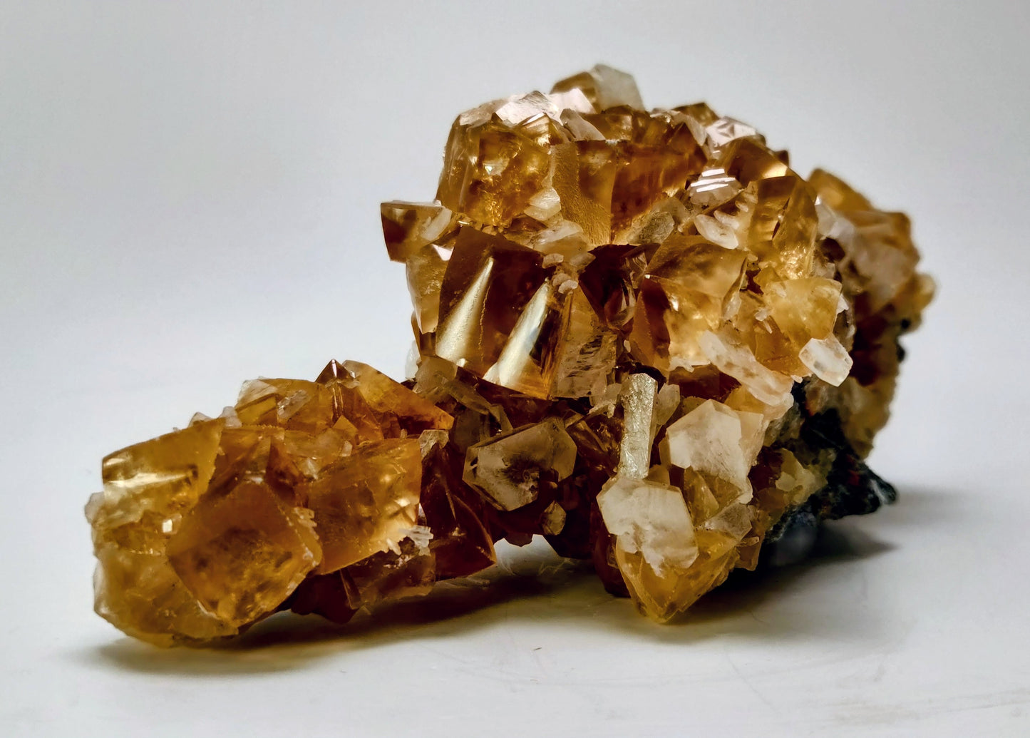 Crystal rock on a white background