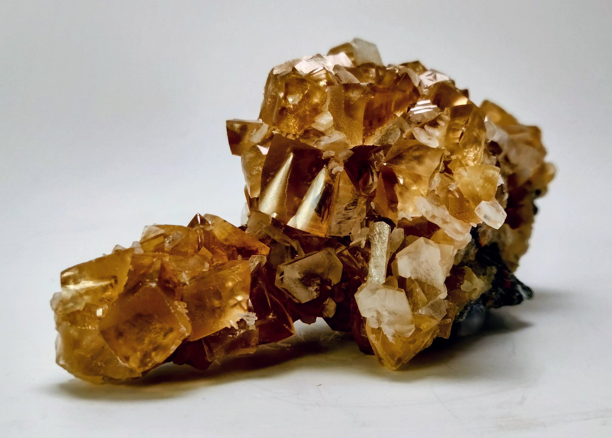 Crystal rock on a white background
