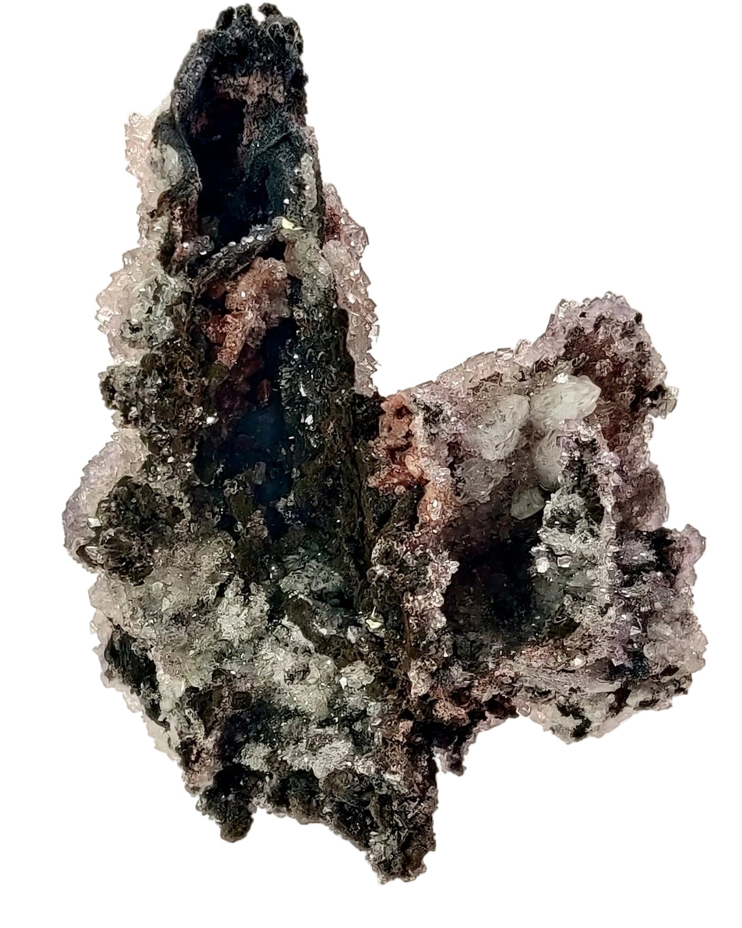 Mineral specimen on a light background