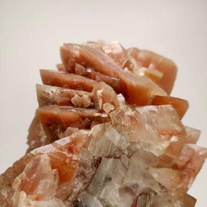 Close-up of a crystal formation with a white background