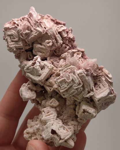 Large Pink Halite hopper crystal specimen from Searles Lake, California.