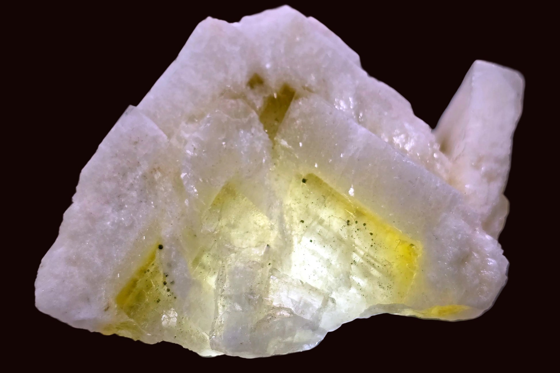 A small cabinet-sized mineral specimen of baryte from the Xiefang Mine, China. 