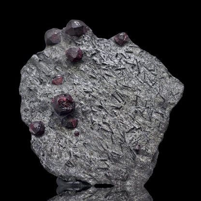 Almandine Garnet on Graphite – Red Embers Mine, Massachusetts
