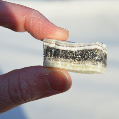 Natural Zebra Calcite also known as Phantom Calcite - 3 piece lot