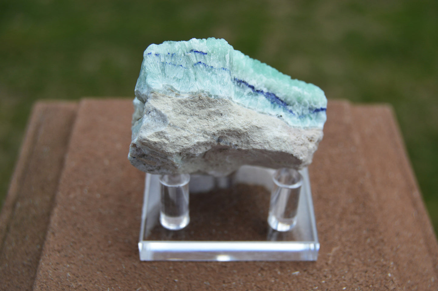 Druzy Aragonite with Azurite - Rare find