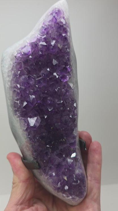 Deep Purple ‘Amethyst Flame’ on Custom Stand – Uruguay