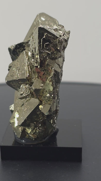 Lustrous Pyrite Octahedrons, Huanzala Mine, Peru (80g)